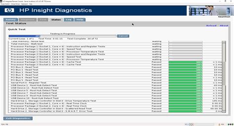 hp diagnostics online results